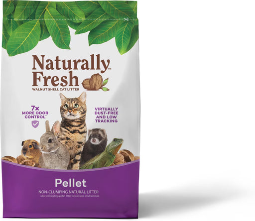Naturally Fresh Non-Clumping Pellet Walnut Cat Litter, Unscented
