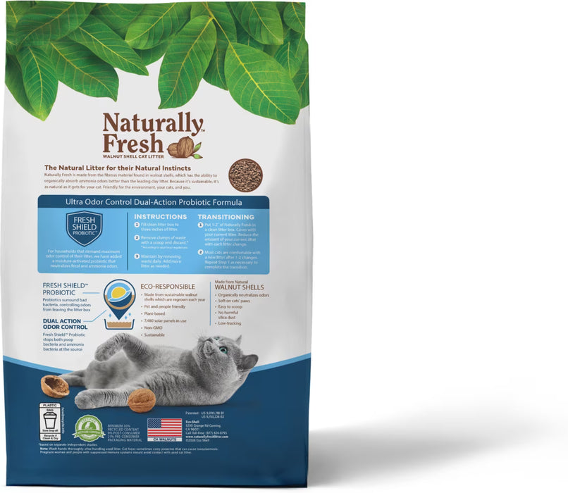 Naturally Fresh Ultra Odor Control Clumping Walnut Cat Litter, Unscented