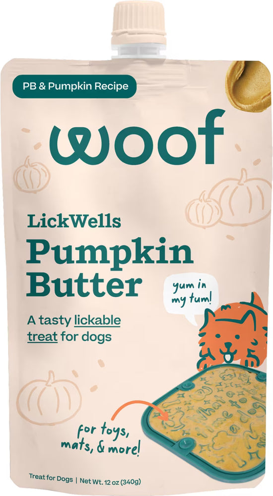 Woof LickWells – Squeezable Dog Wellness Spread, 12 oz
