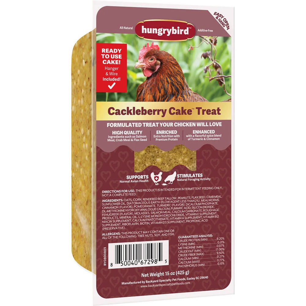 Hungryhen Chicken Suet Cake Treat for Backyard Chickens, 15 oz