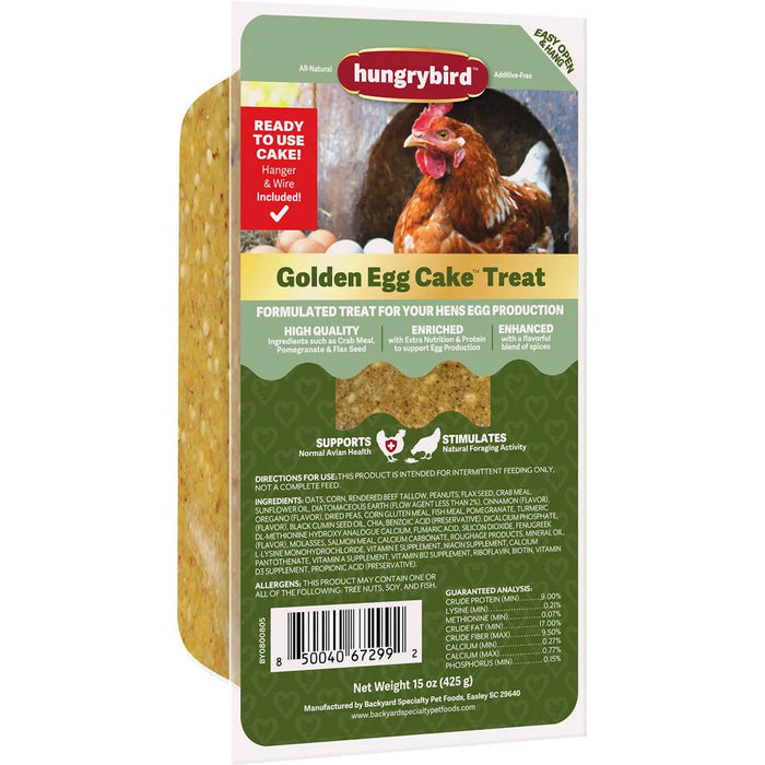 Hungryhen Chicken Suet Cake Treat for Backyard Chickens, 15 oz