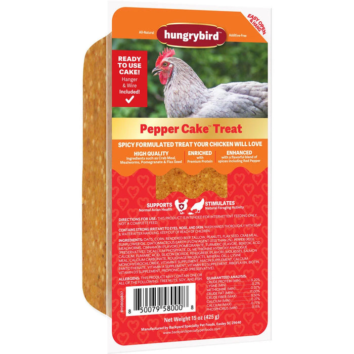 Hungryhen Chicken Suet Cake Treat for Backyard Chickens, 15 oz