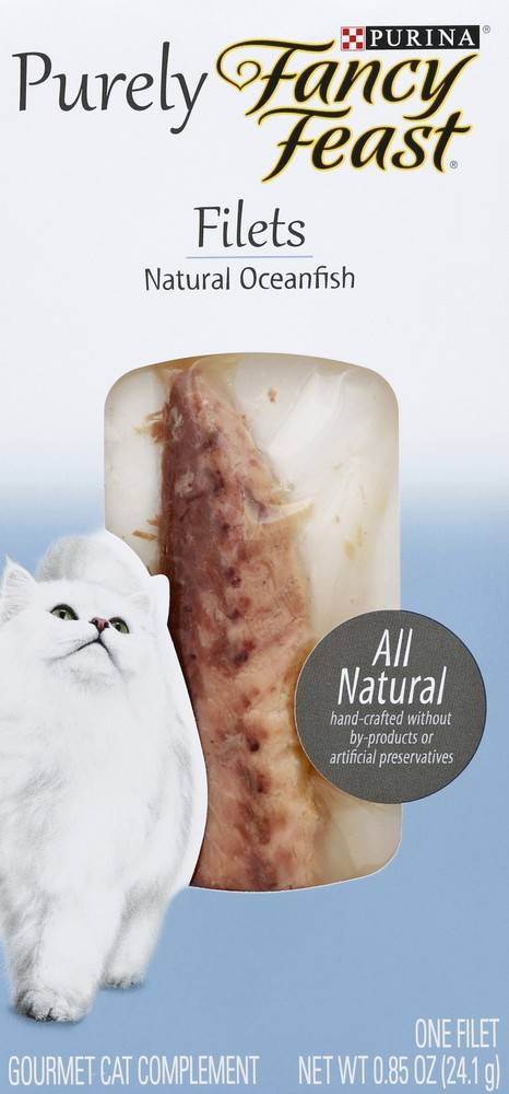 Purina Fancy Feast Purely Filets Natural Oceanfish Wet Cat Food 0.85 oz