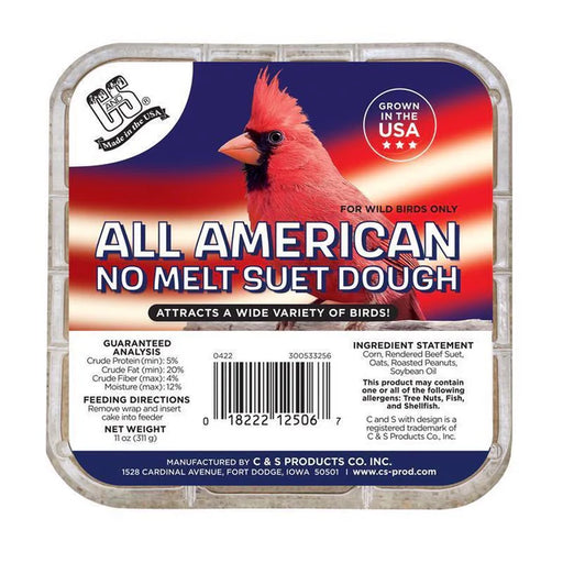 C&S All American No Melt Suet Dough Corn/Peanut - 11 OZ