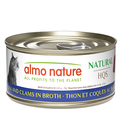 Almo Nature HQS Natural Tuna And Clams In Broth Cat Food 2.47 Oz