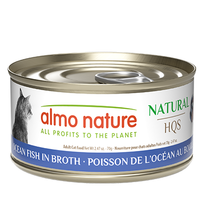Almo Nature HQS Natural Ocean Fish In Broth Cat Food 2.47 Oz