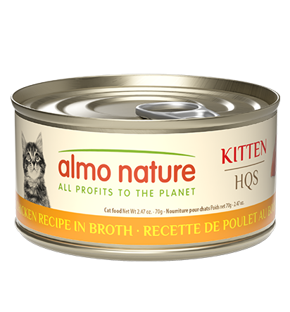 Almo Nature HQS Natural Chicken Recipe In Broth Cat Food - Kitten 2.47 Oz
