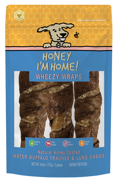 Honey I'm Home Dog Buffalo Trachea Wrapped In Lung