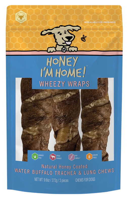 Honey I'm Home Dog Buffalo Trachea Wrapped In Lung