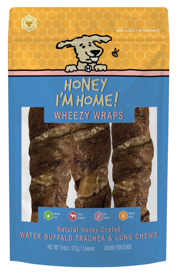 Honey I'm Home Dog Buffalo Trachea Wrapped In Lung
