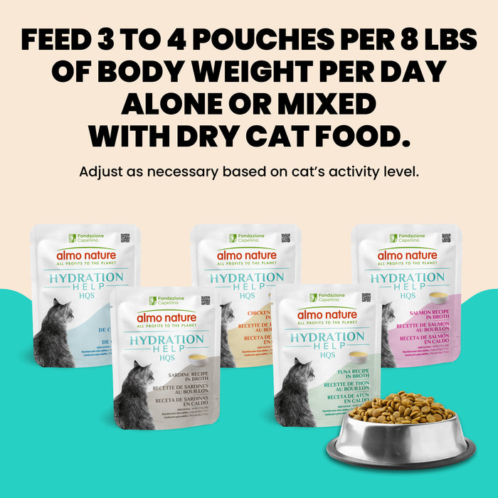 Almo Nature Hydration Help HQS Sardine Recipe in Broth