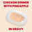 Almo Nature HQS La Cucina Chicken Dinner with Pineapple in Gravy Cat Food Pouch