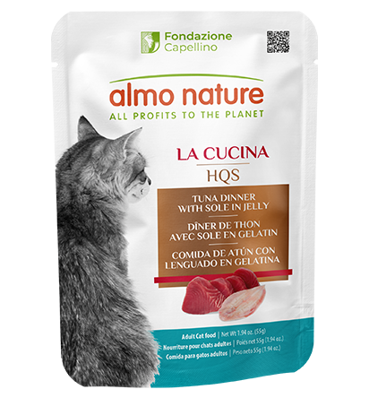 Almo Nature HQS La Cucina Tuna Dinner with Sole in Jelly Cat Food Pouch