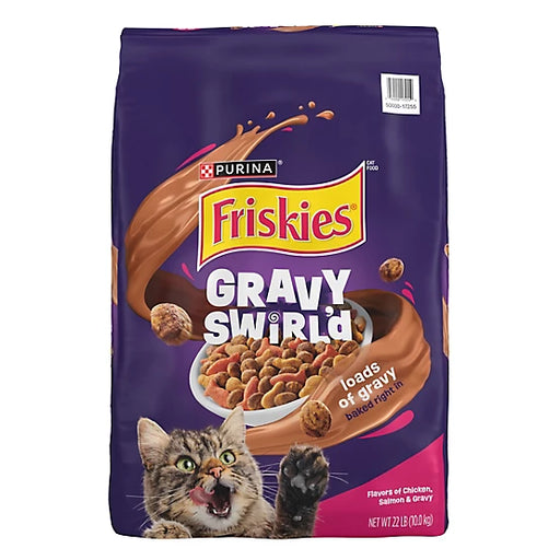 Purina Friskies Gravy Swirlers Dry Cat Food 22 lb Bag