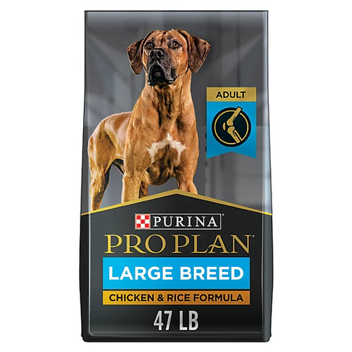 Purina Pro Plan Large Breed Chicken and Rice Adult Dry Dog Food 47 lb Bag