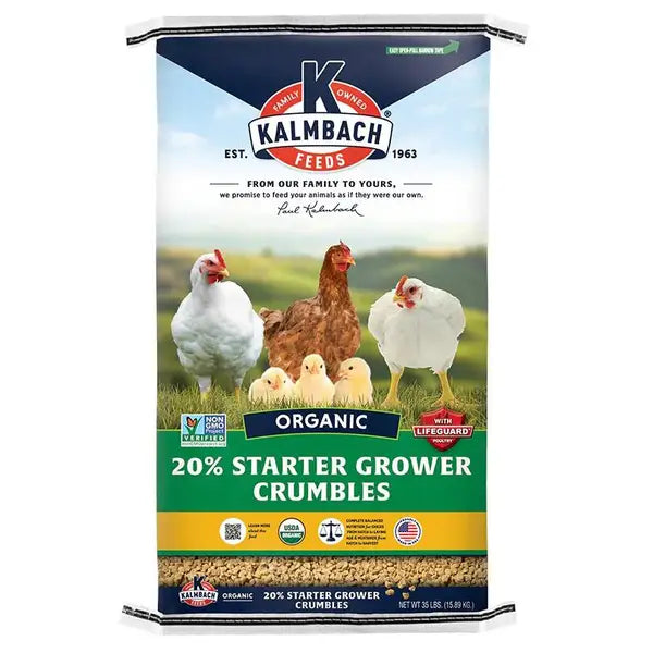 Kalmbach Organic Chick and Meat bird Crumble 20% 35 Lb Bag
