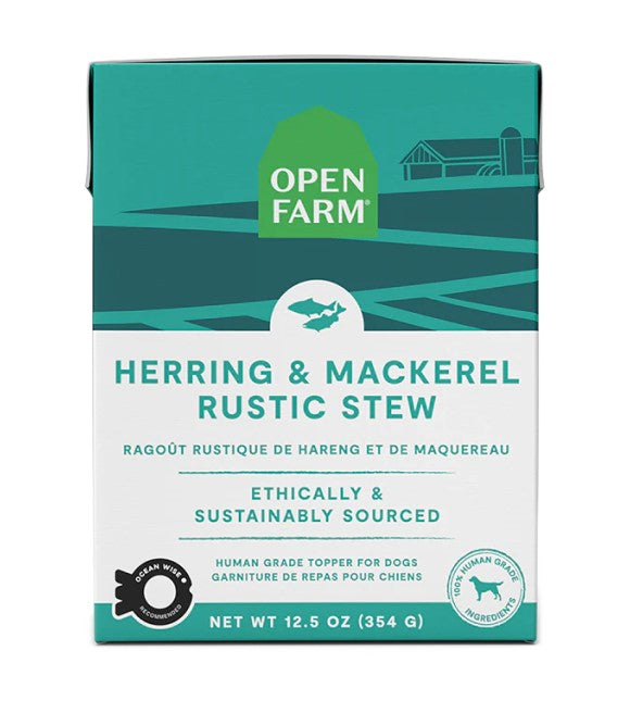 Open Farm Rustic Stews Wet Dog Food Grain-Free Herring & Mackerel 12.5 oz