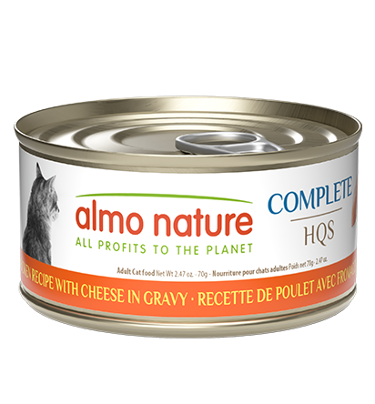 Almo Nature HQS Complete Chicken Recipe With Cheese In Gravy Cat Food 2.47 Oz