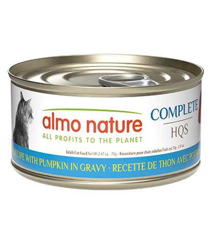 Almo Nature HQS Complete Tuna Recipe With Pumpkin In Gravy Cat Food 2.47 Oz