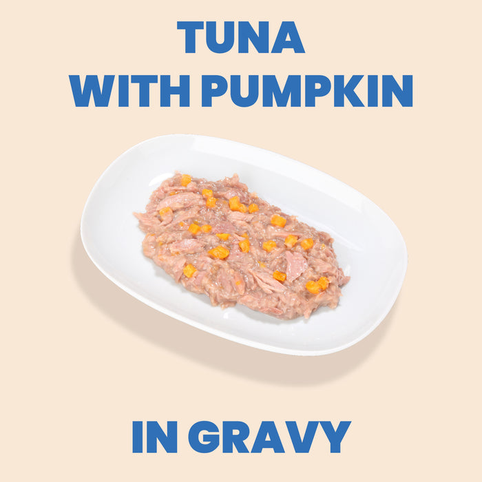 Almo Nature HQS Complete Tuna Recipe With Pumpkin In Gravy Cat Food 2.47 Oz