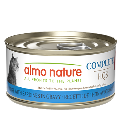 Almo Nature HQS Complete Tuna Recipe With Sardines In Gravy Cat Food 2.47 Oz
