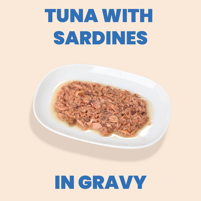 Almo Nature HQS Complete Tuna Recipe With Sardines In Gravy Cat Food 2.47 Oz