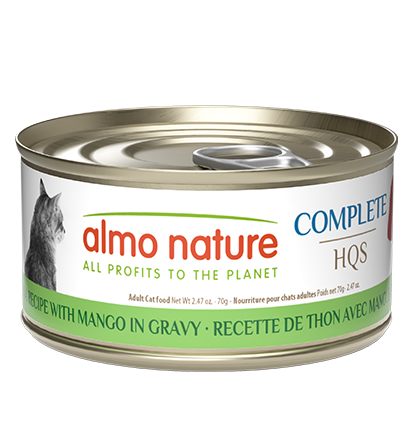 Almo Nature HQS Complete Tuna Recipe With Mango In Gravy Cat Food 2.47 Oz