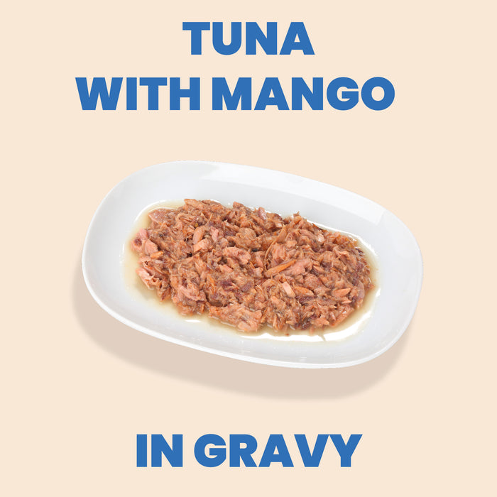 Almo Nature HQS Complete Tuna Recipe With Mango In Gravy Cat Food 2.47 Oz