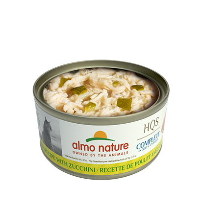 Almo Nature HQS Complete Chicken Recipe With Zucchini In Gravy Cat Food 2.47 Oz