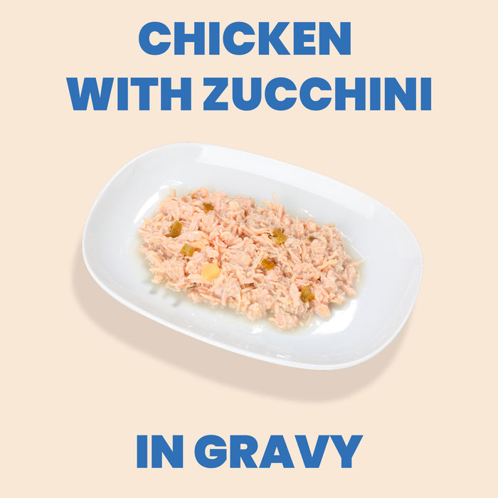 Almo Nature HQS Complete Chicken Recipe With Zucchini In Gravy Cat Food 2.47 Oz