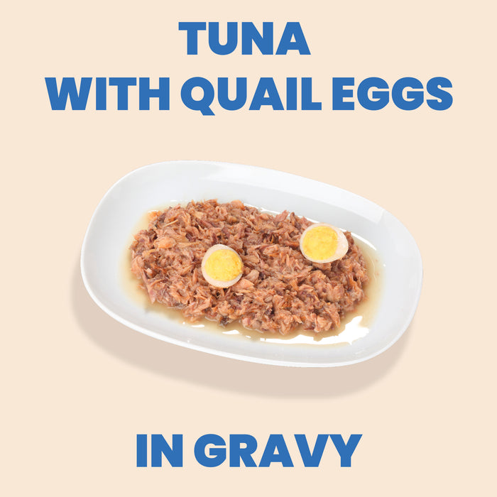Almo Nature HQS Complete Tuna Recipe With Quail Eggs In Gravy Cat Food 2.47 Oz