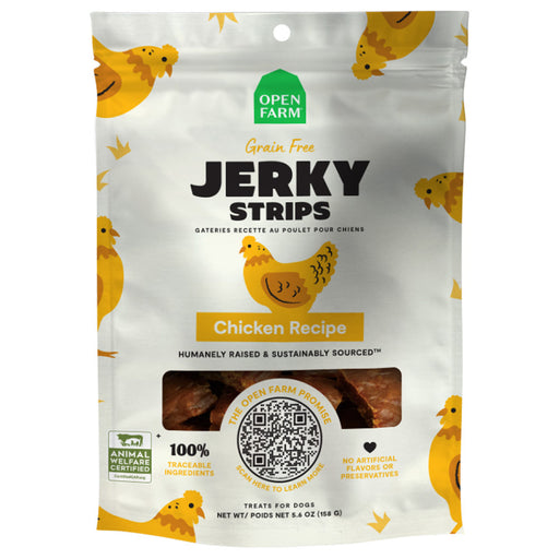 Open Farm Dog Grain Free Jerky Strips Chicken 5.6oz