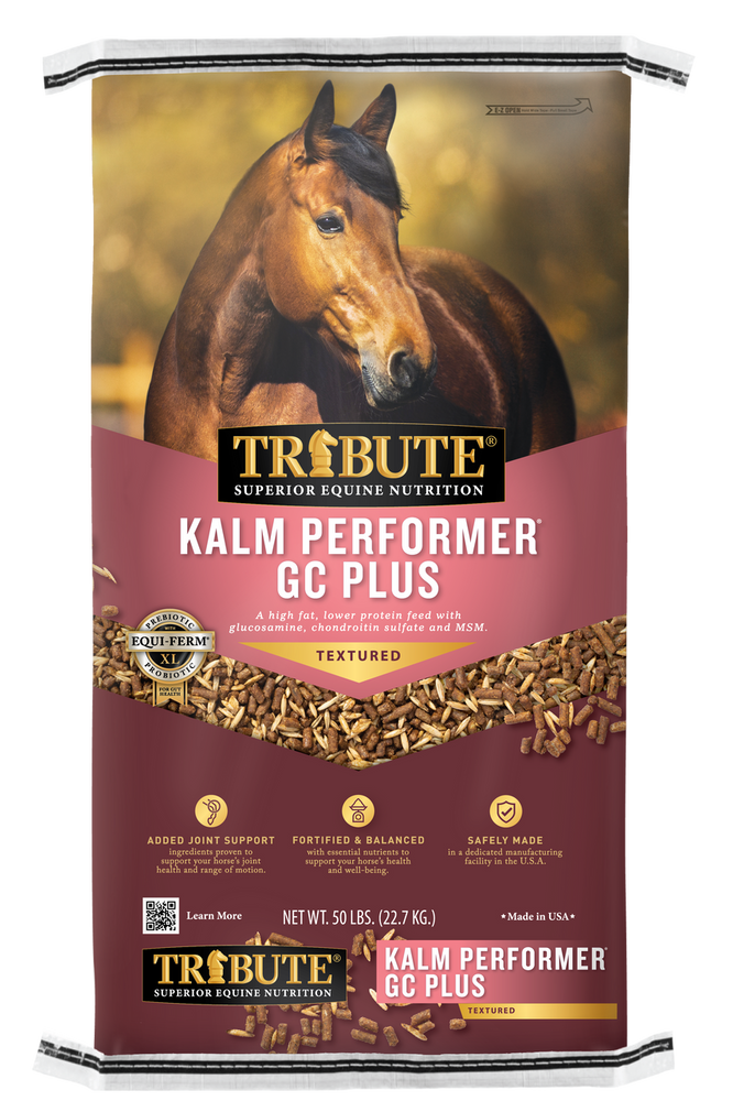 Kalmbach Tribute Kalm Performer GC Plus Textured Horse Feed 50 lb Bag