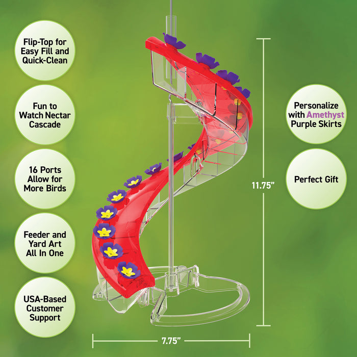 Cascade Helix 16-Port Hummingbird Feeder with Mix & Pour Pitcher
