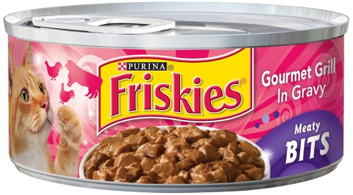 Purina Friskies Meaty Bits Wet Cat Food, Gourmet Grill in Gravy, 5.5 Oz