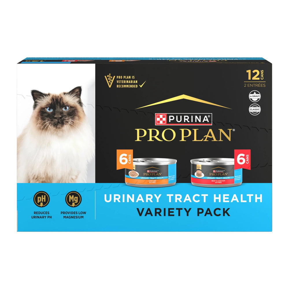Purina Pro Plan Urinary Tract Health Variety Pack Canned Cat Food 3 oz Case of 24