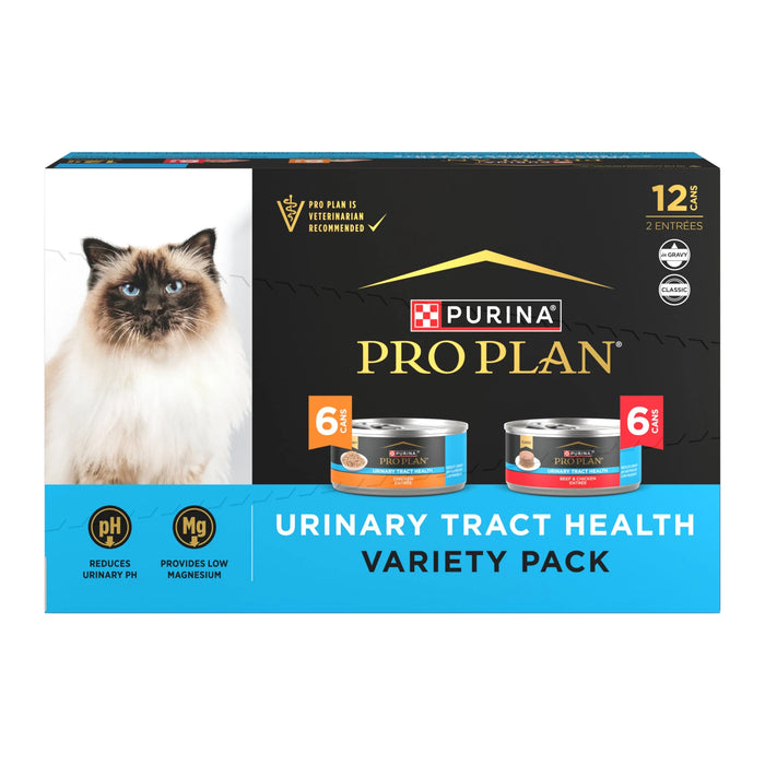 Purina Pro Plan Urinary Tract Health Variety Pack Canned Cat Food 3 oz Case of 24