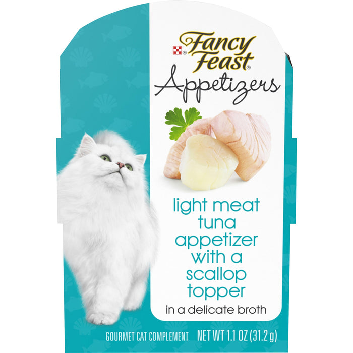 Fancy Feast Light Meat Tuna Appetizer With a Scallop Topper 1.1 oz Tray