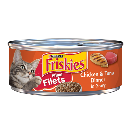 Purina Friskies Prime Filets Wet Cat Food Chicken & Tuna Dinner in Gravy - 5.5oz