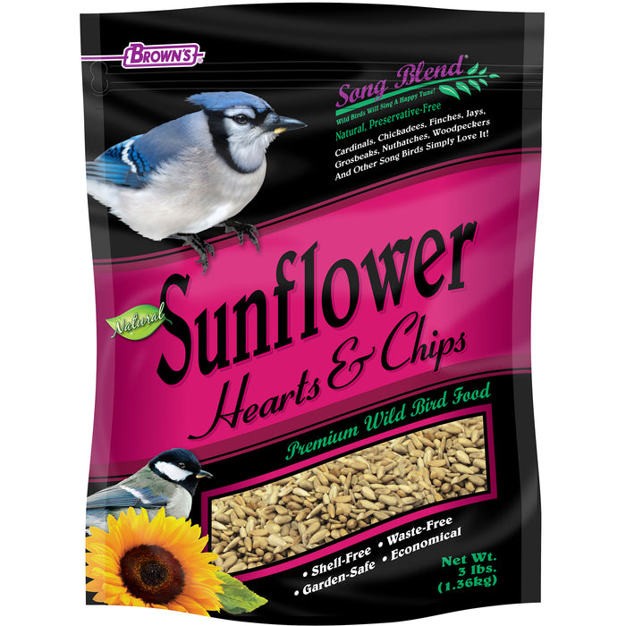 Brown's Sunflower Hearts & Chips Song Blend 3lbs