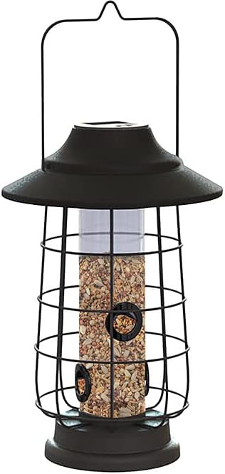 Woodlink Modern Farmhouse Solar Lantern Tube Feeder