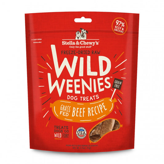 Stella & Chewy's Wild Weenies Raw Beef Freeze Dried Raw Dog Treats