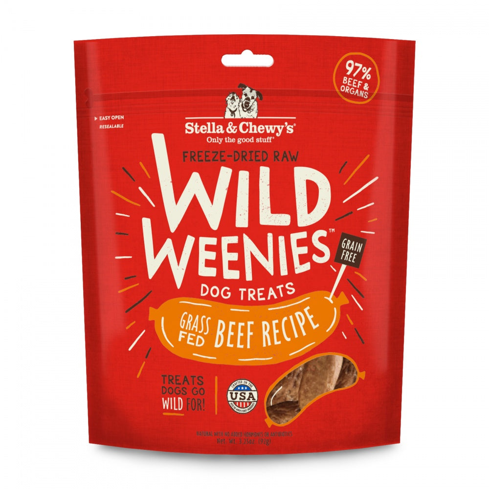 Stella & Chewy's Wild Weenies Raw Beef Freeze Dried Raw Dog Treats