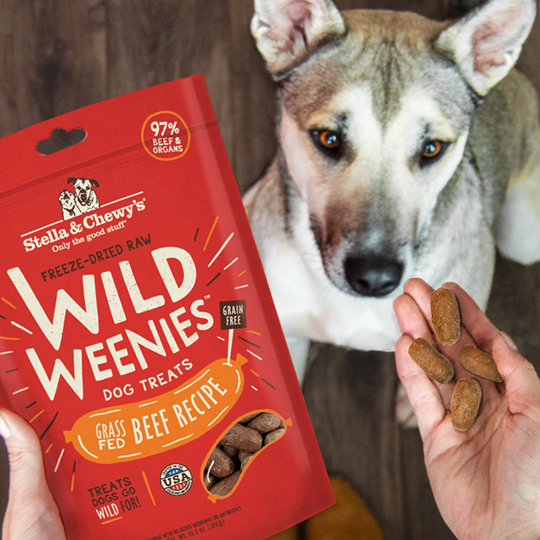 Stella & Chewy's Wild Weenies Raw Beef Freeze Dried Raw Dog Treats