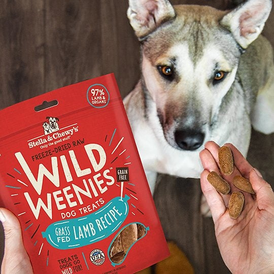 Stella & Chewy's Wild Weenies Grain Free Lamb Recipe Freeze Dried Raw Dog Treats