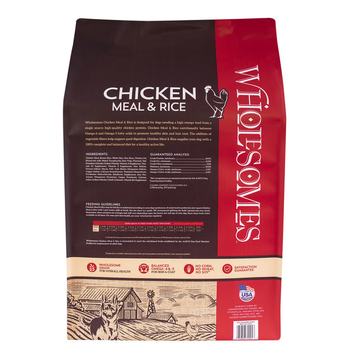 Wholesomes Chicken Meal & Rice Recipe Dry Dog Food