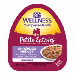 Wellness Small Breed Petite Entrees Shredded Medley Roasted Chicken, Duck, Peas & Carrots