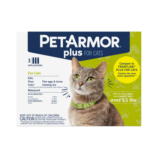 PetArmor Plus Flea & Tick Treatment for Cats over 1.5 lbs