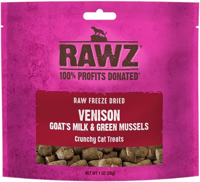 Rawz Venison & Goat's Milk Freeze Dried Cat Treat 1oz