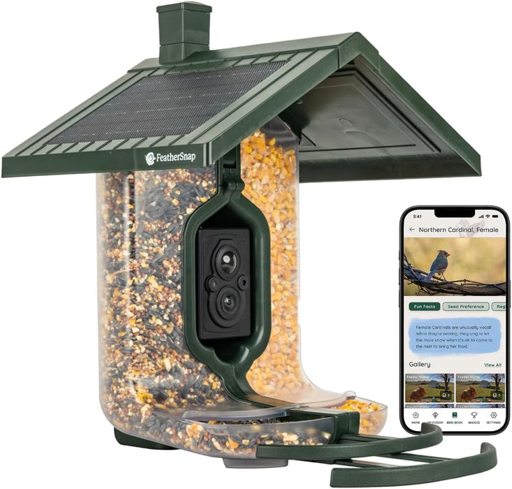 Feathersnap Scout Smart Wild Bird Seed Feeder